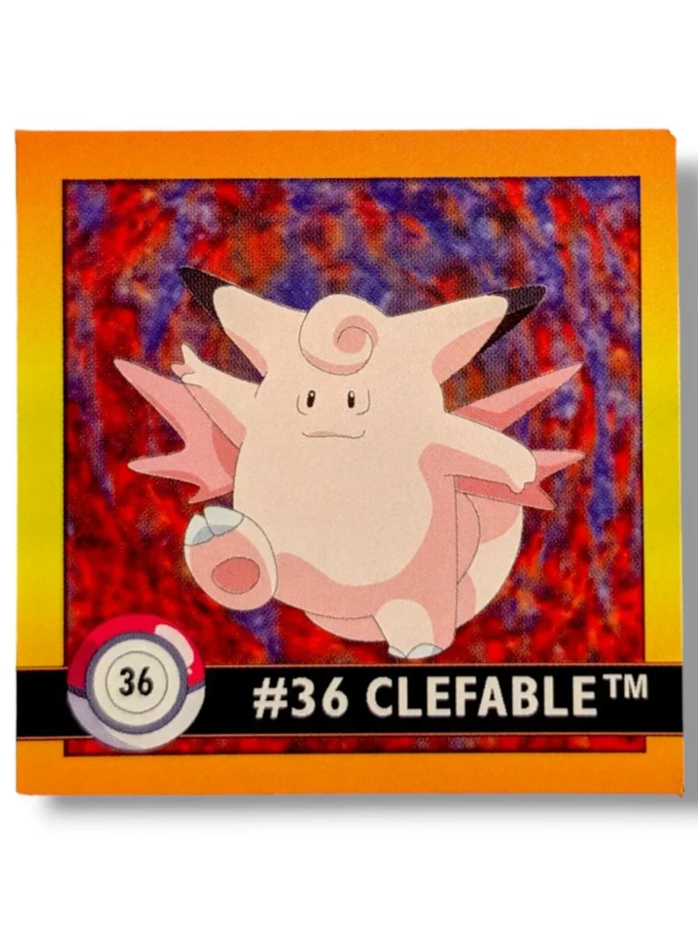 Pokemon Vintage Artbox Sticker (XX41): #36 Clefable and Psychic Energy